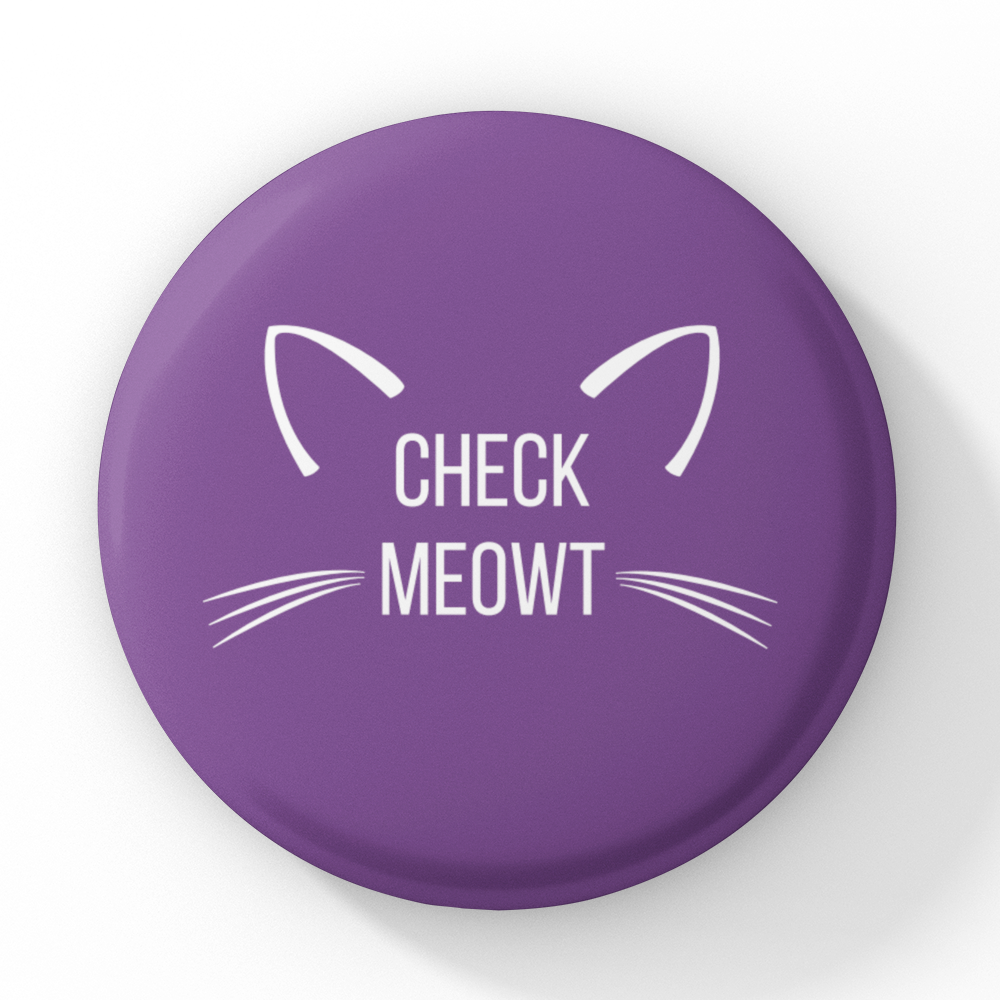 Check Meowt Magnet in Purple