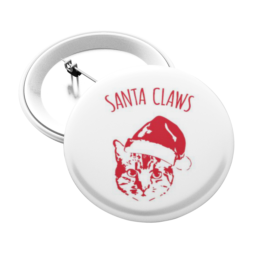 Santa Claws Pinback Button