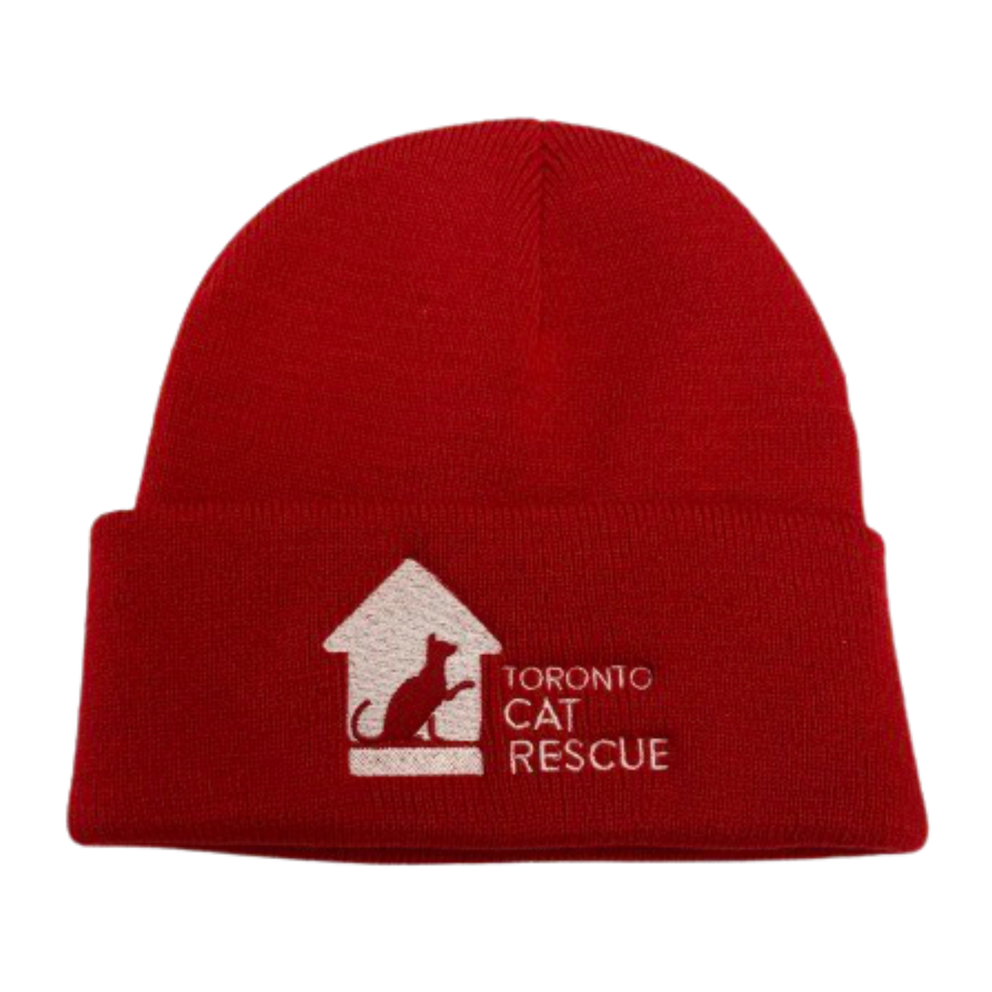 Toronto Cat Rescue Embroidered Toque in Red