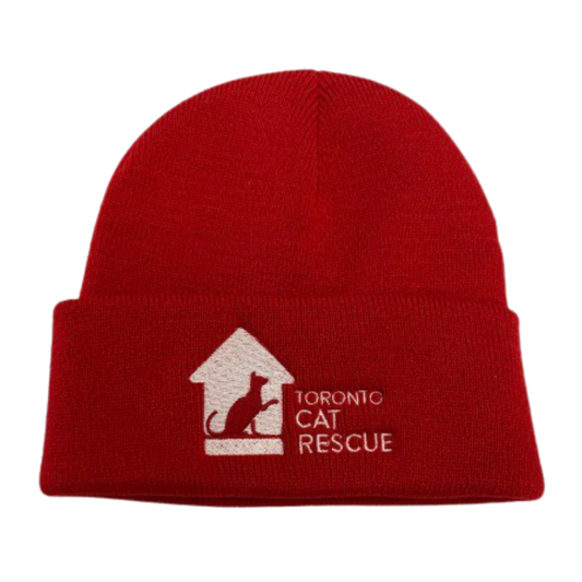 Toronto Cat Rescue Embroidered Toque in Red