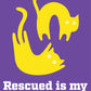 Rescued Is My Favourite Breed Classic Cut Tee | Purple