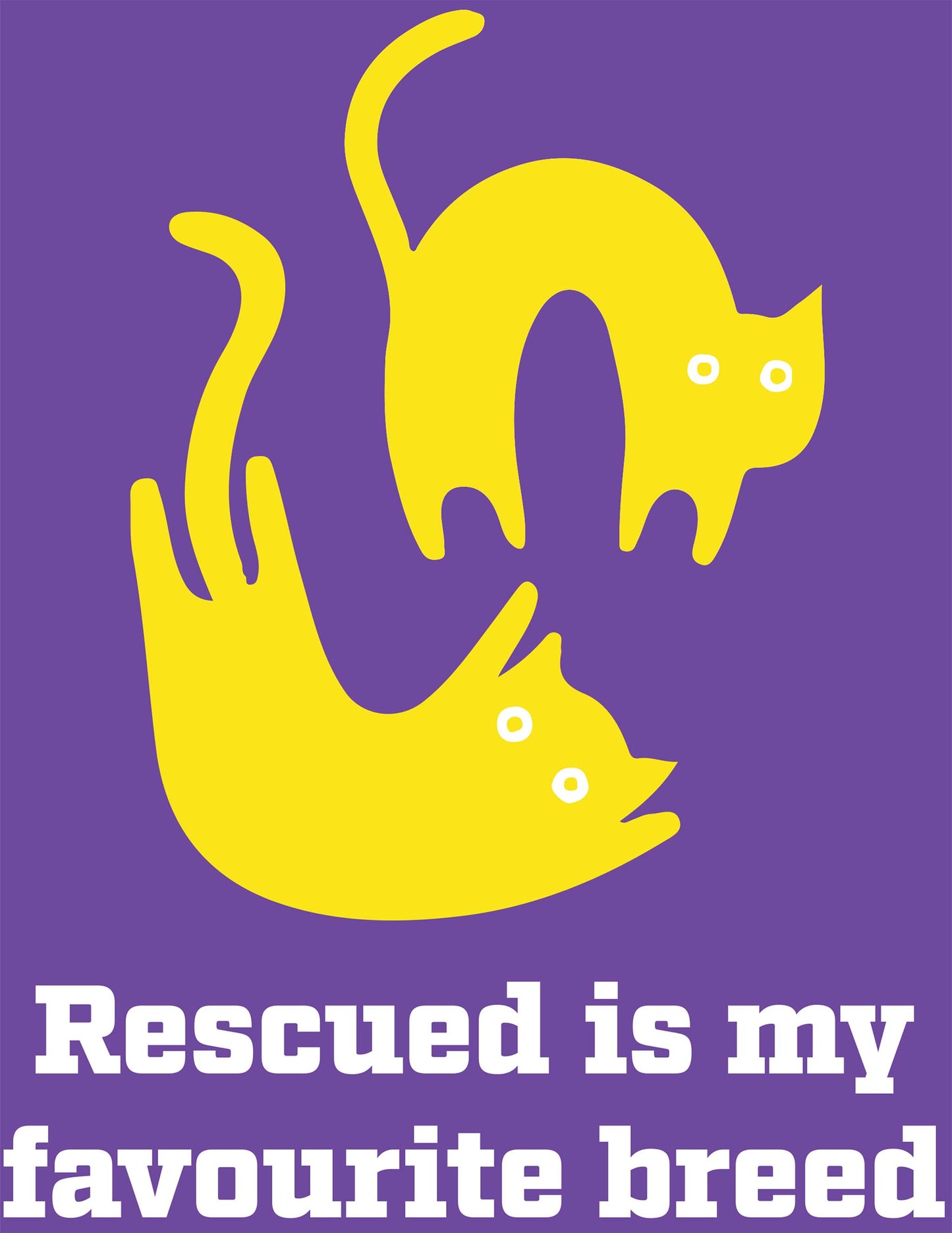 Rescued Is My Favourite Breed Women's Crew Neck Tee | Purple