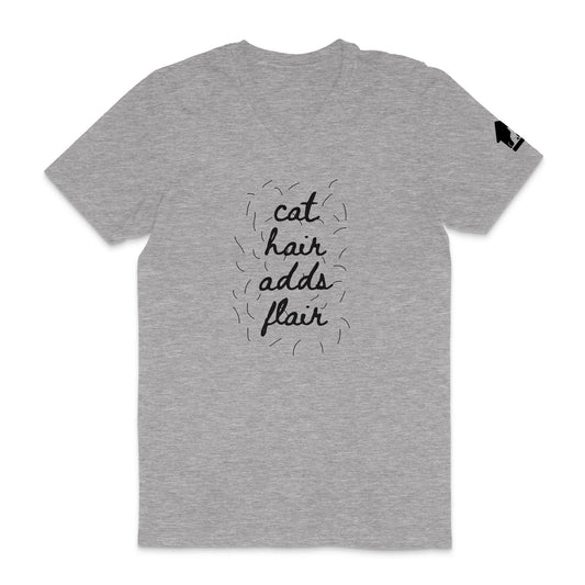Cat Hair Adds Flair V-Neck Tee