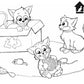 Kitty Whimsy #1 | Free Printable Colouring Page