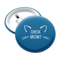 Check Meowt Pinback Button in Blue