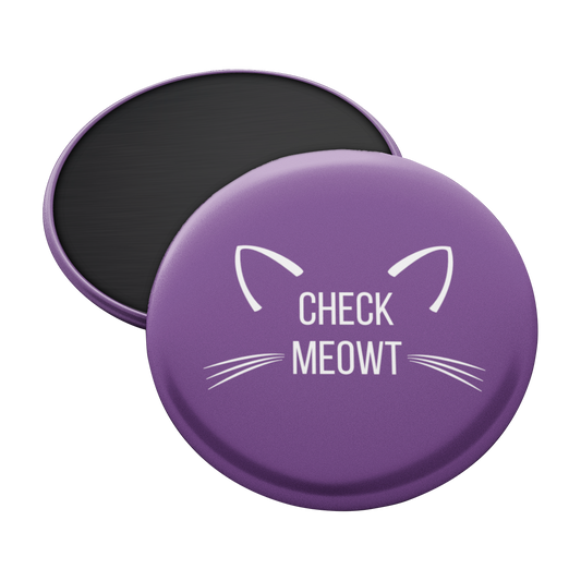 Check Meowt Magnet in Purple