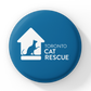 Toronto Cat Rescue Pinback Button in Blue